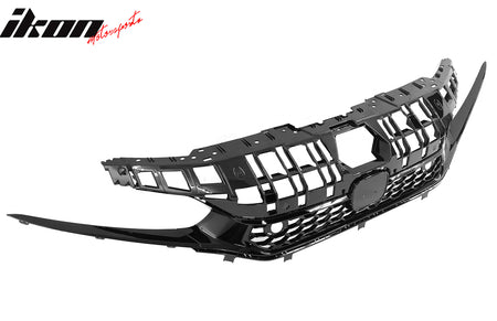 Fits 22-24 Honda Civic Sedan Type R Front Bumper Grille Cover Trim Gloss Black