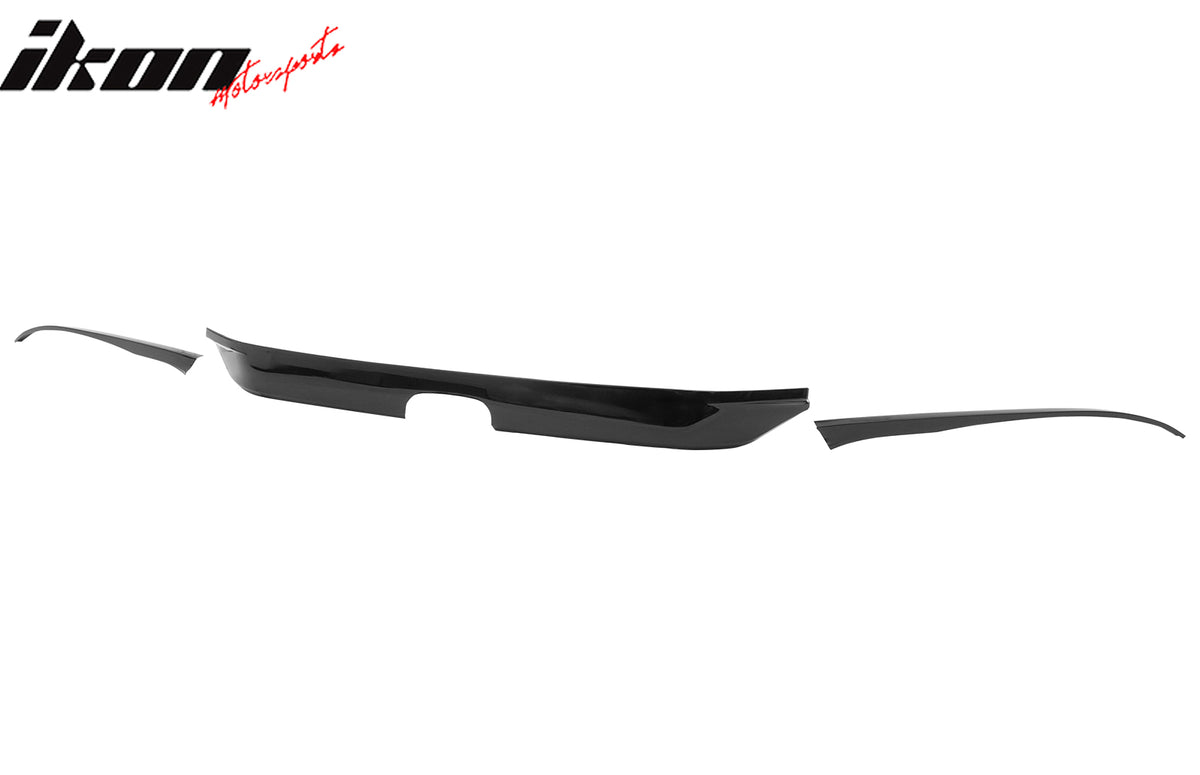 Fits 22-24 Honda Civic Sedan Si Style Front Bumper Grille Cover Trim Gloss Black