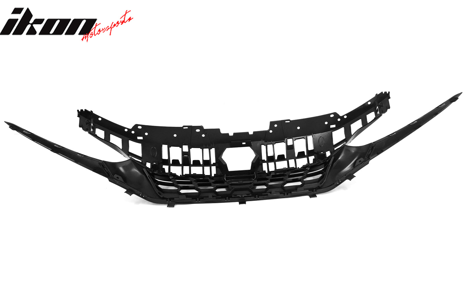 Fits 22-24 Honda Civic Sedan Si Style Front Bumper Grille Cover Trim Gloss Black