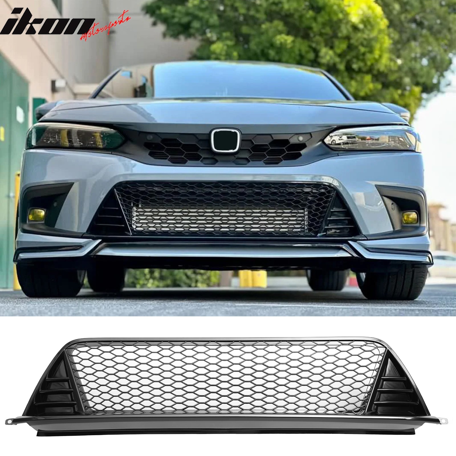 Fit 2022-2024 Honda Civic 11th Gen Grilles + Foglight Bezels