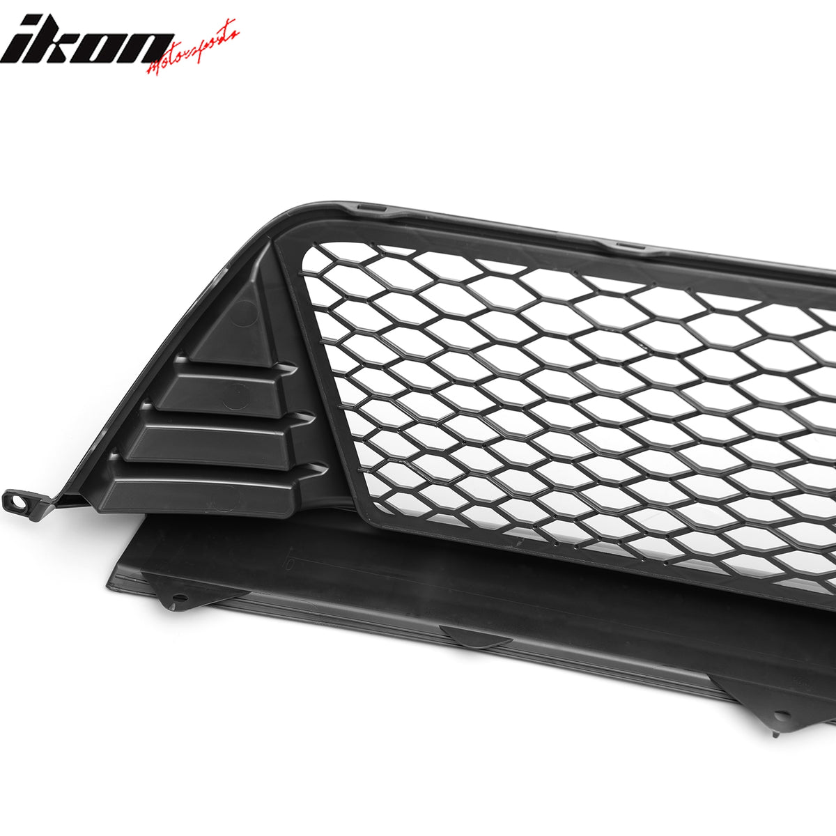 Fits 22-24 Honda Civic Type R Front Grilles Kit + ABS Foglight Bezel Gloss Black