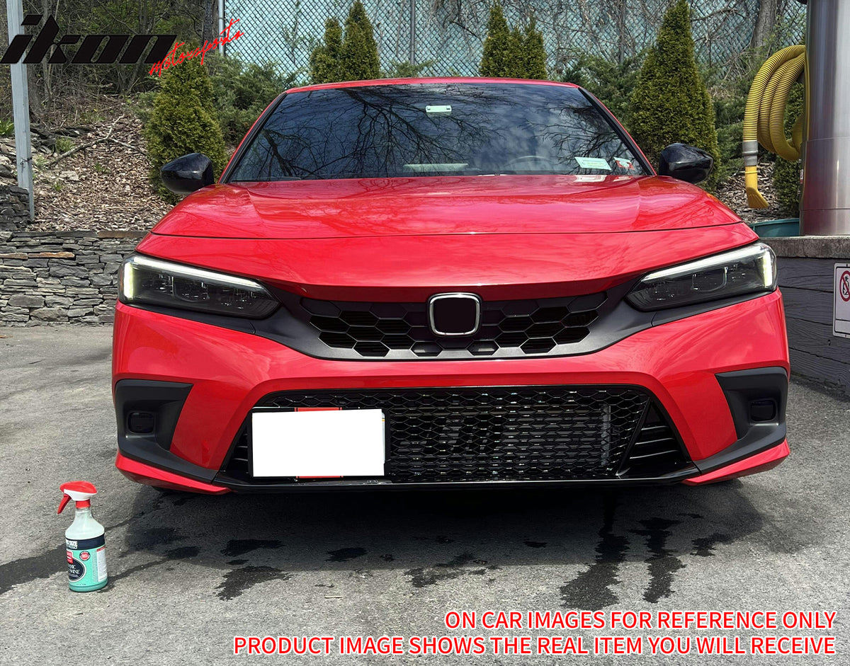 Fits 22-24 Honda Civic Type R Style Front Bumper Lower Grille PP Matte Black