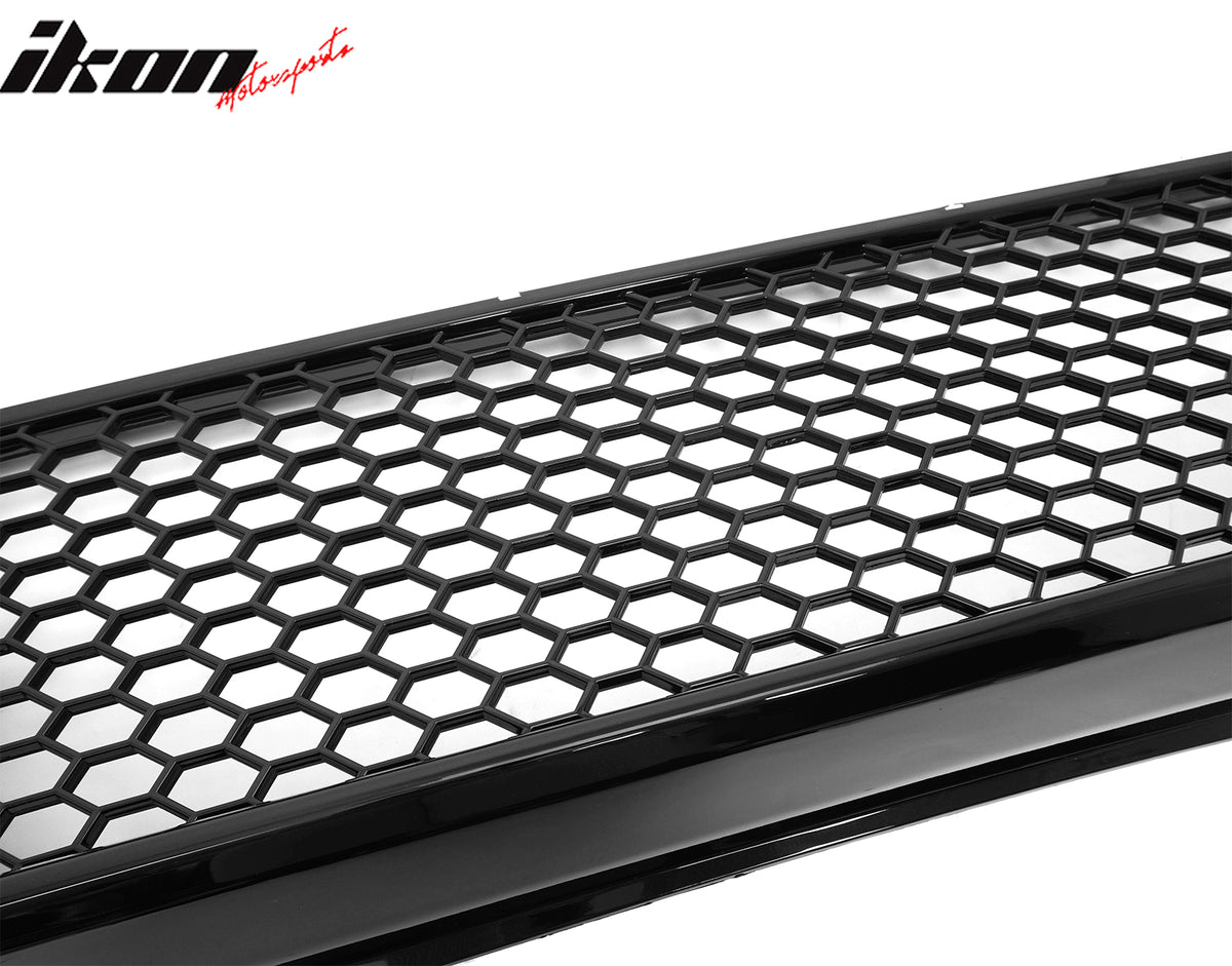 Fits 22-24 Honda Civic Type R Style Front Grille + Foglight Bezels Gloss Black