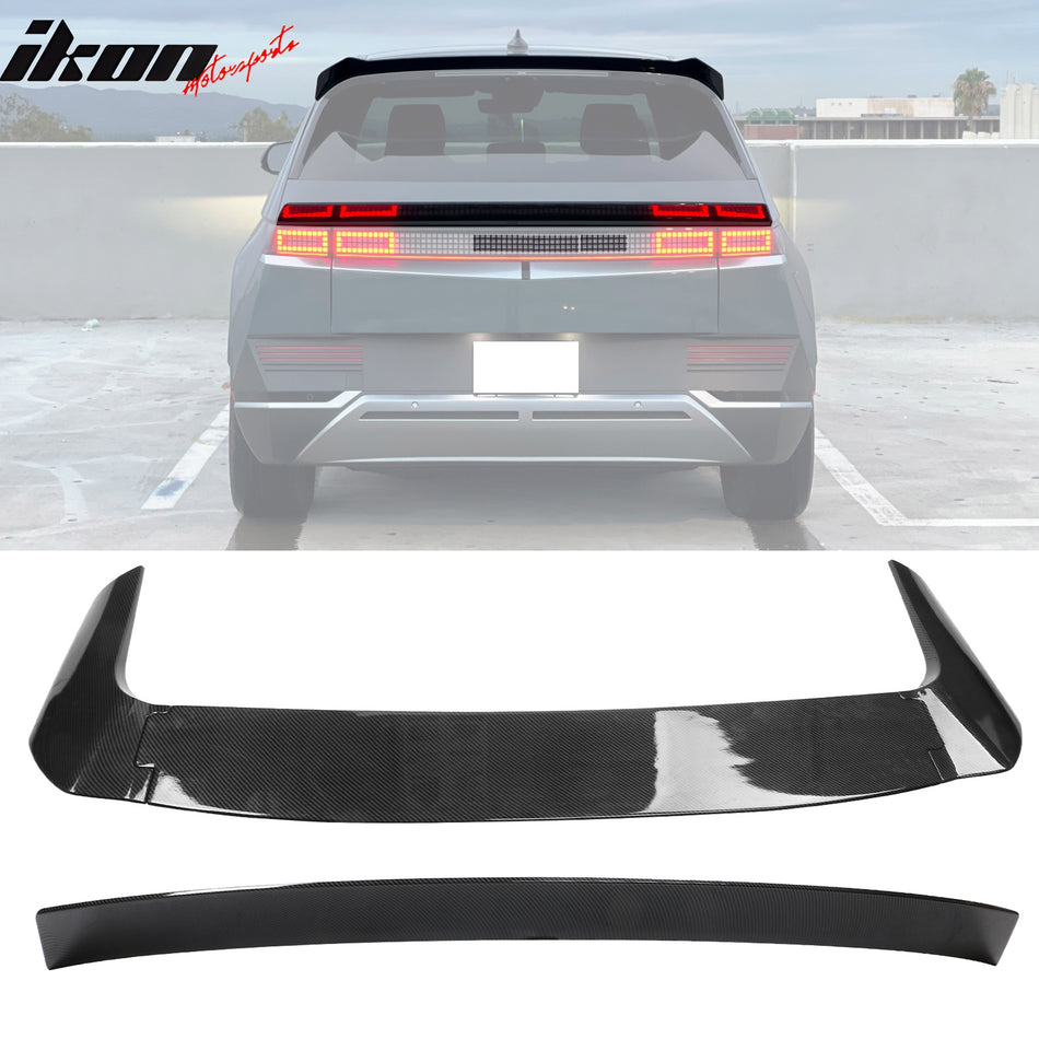2022-2024 Hyundai Ioniq 5 Carbon Fiber Print Trunk + Roof Spoiler ABS