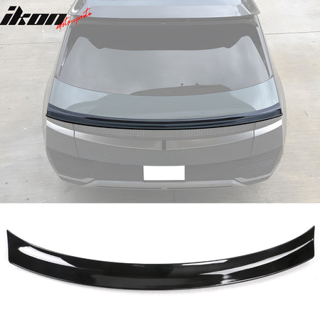 Fits 22-24 Hyundai Ioniq 5 Rear Trunk Spoiler + Roof Spoiler Lip Gloss Black ABS