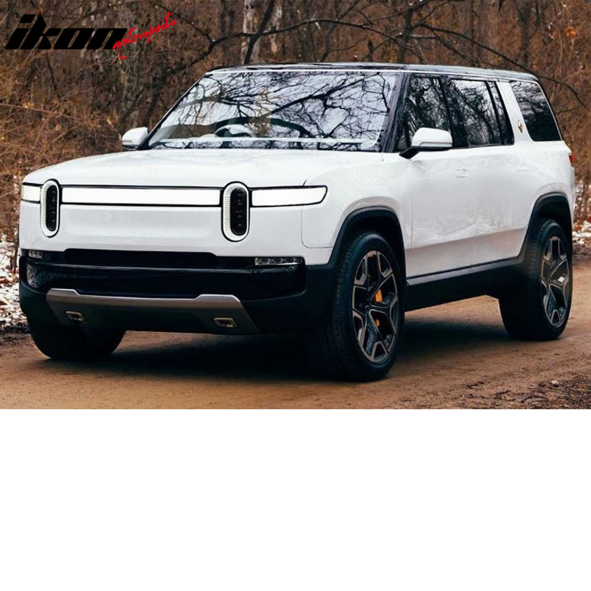 IKON MOTORSPORTS TPE Storage Mat, Compatible with 2022-2026 Rivian R1T/R1S, Custom Fit All Weather Protection Heavy Duty 3D Molded Front Upper Cargo Trunk Tray Mats Protector Liner 2PC, Black