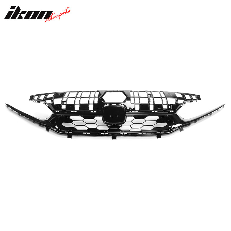 2022-2024 Honda Civic Sedan Grill Si Style Upper Grille Gloss Black ABS