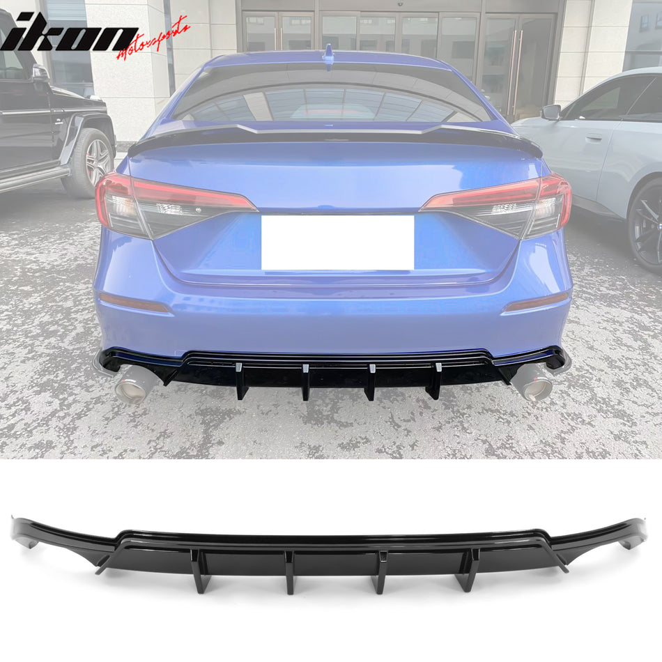 2022-2026 Honda Civic FE-C Style Rear Bumper Lip Diffuser Gloss Black