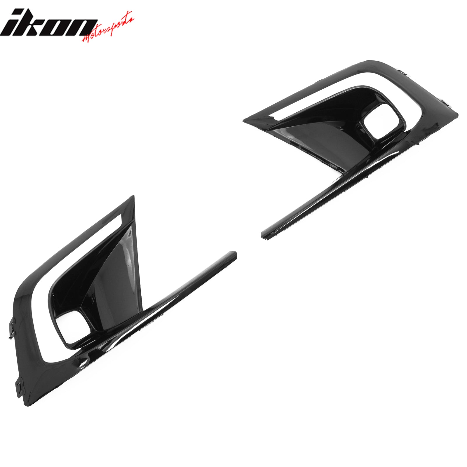 Fits 22-24 Honda Civic Foglight Covers W/ LED Switchback Turn Signal Gloss Black
