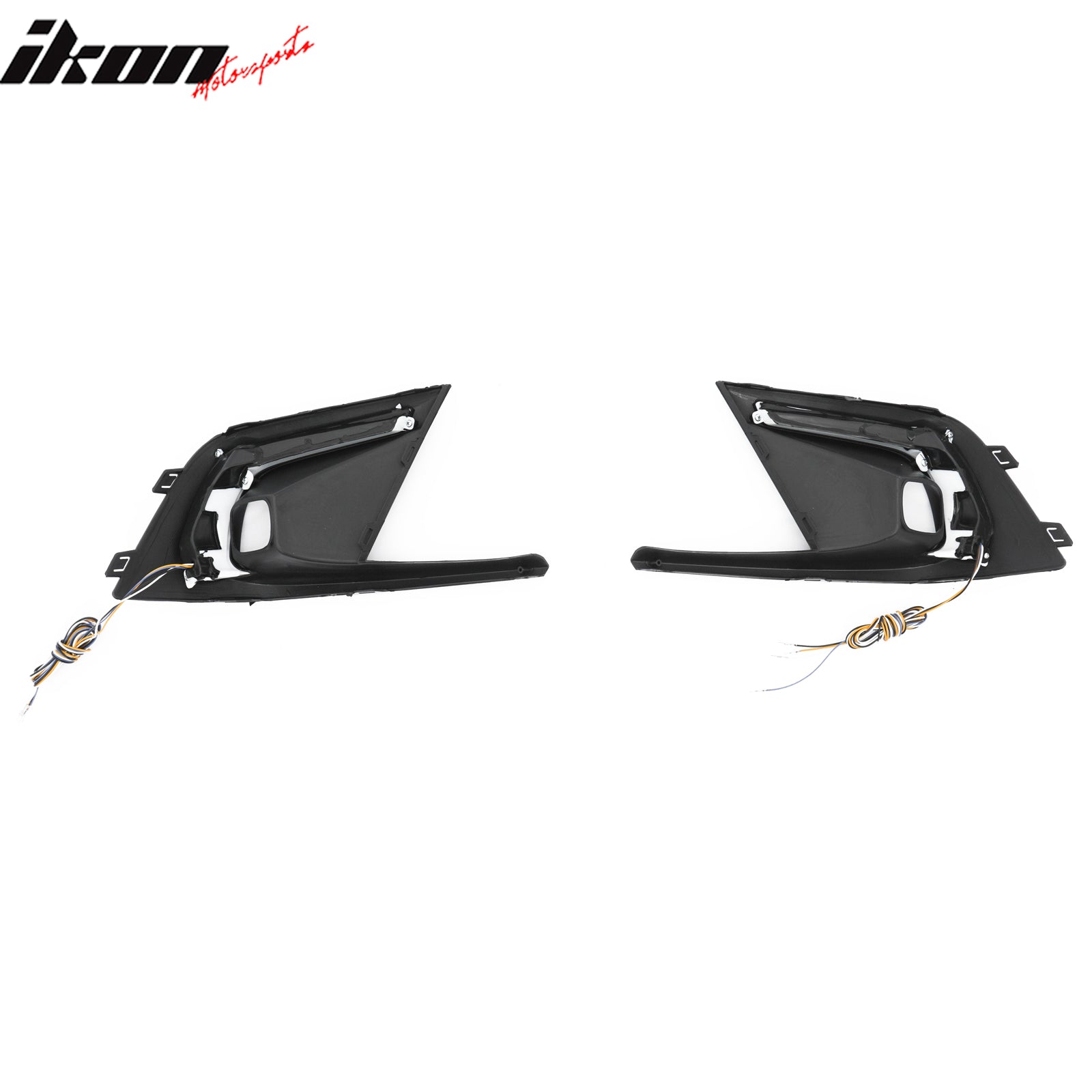 Fits 22-24 Honda Civic Foglight Covers W/ LED Switchback Turn Signal Gloss Black
