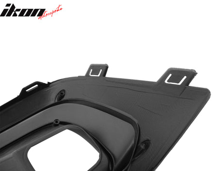 Fits 22-24 Honda Civic 11th Gen OE Style Foglight Bezels Trim Gloss Black ABS