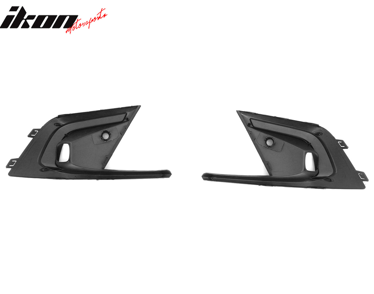 Fits 22-24 Honda Civic 11th Gen OE Style Foglight Bezels Trim Gloss Black ABS
