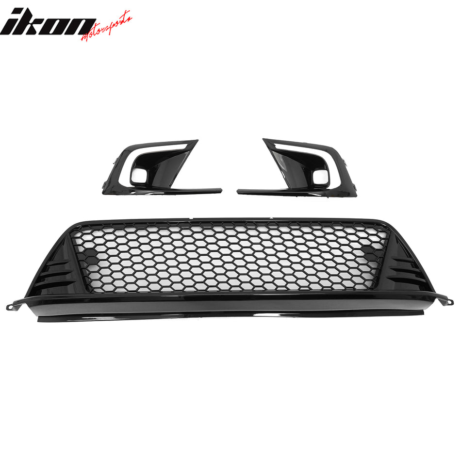 Grille for Honda Civic 2022-2024 Gloss Black Type R LED Foglight Bezel ABS