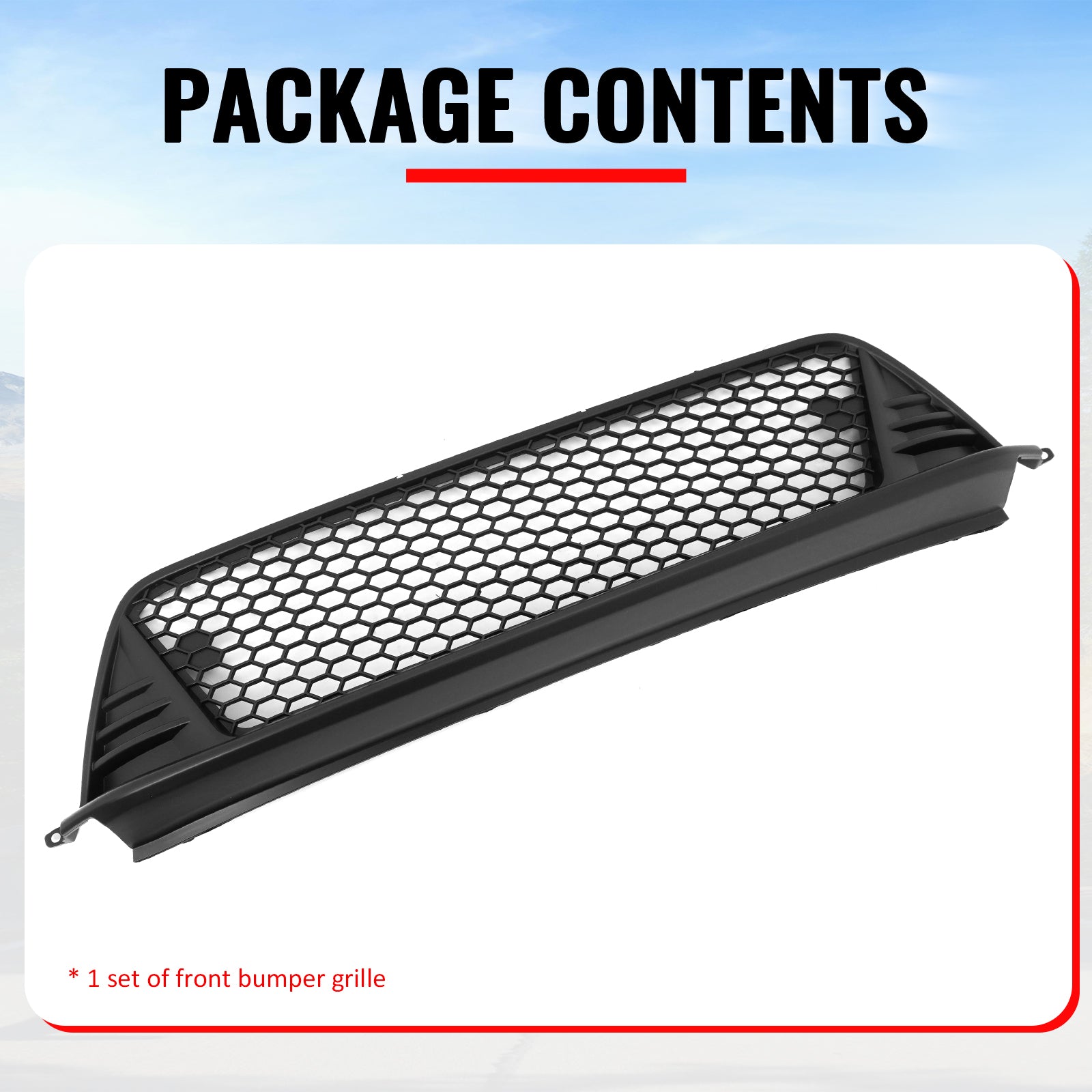 Fits 22-24 Honda Civic Type R Style Front Grille LED Foglight Bezels Matte Black