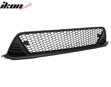 Fits 22-24 Honda Civic Type R Style Front Grille LED Foglight Bezels Matte Black