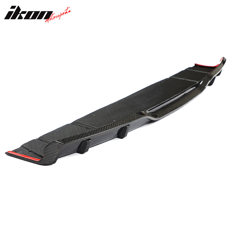 Fits 22-26 Honda Civic Sedan HPD Style Carbon Fiber Rear Bumper Lip Diffuser Fin