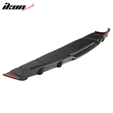 Fits 22-26 Honda Civic Sedan HPD Style Carbon Fiber Rear Bumper Lip Diffuser Fin