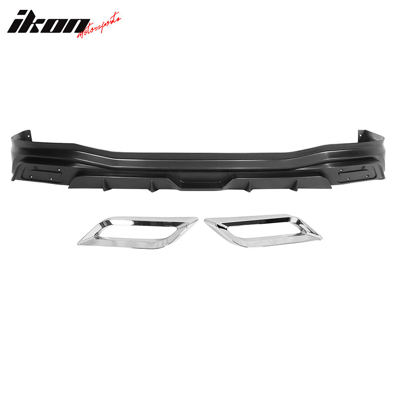 Fits 22-26 Honda Civic 11th Gen Sedan PP Rear Bumper Lip Diffuser W/ Muffler Tip