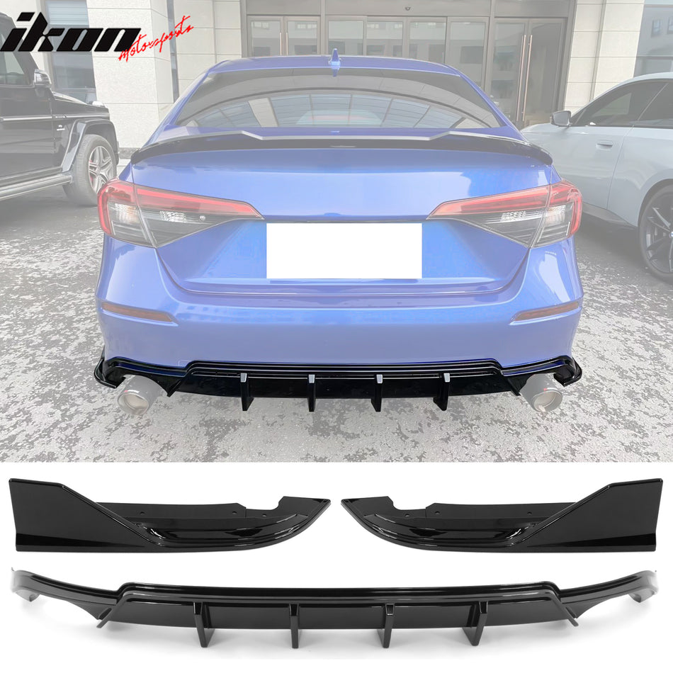 2022-2026 Honda Civic FE-C Rear Bumper Lip Diffuser Apron Gloss Black