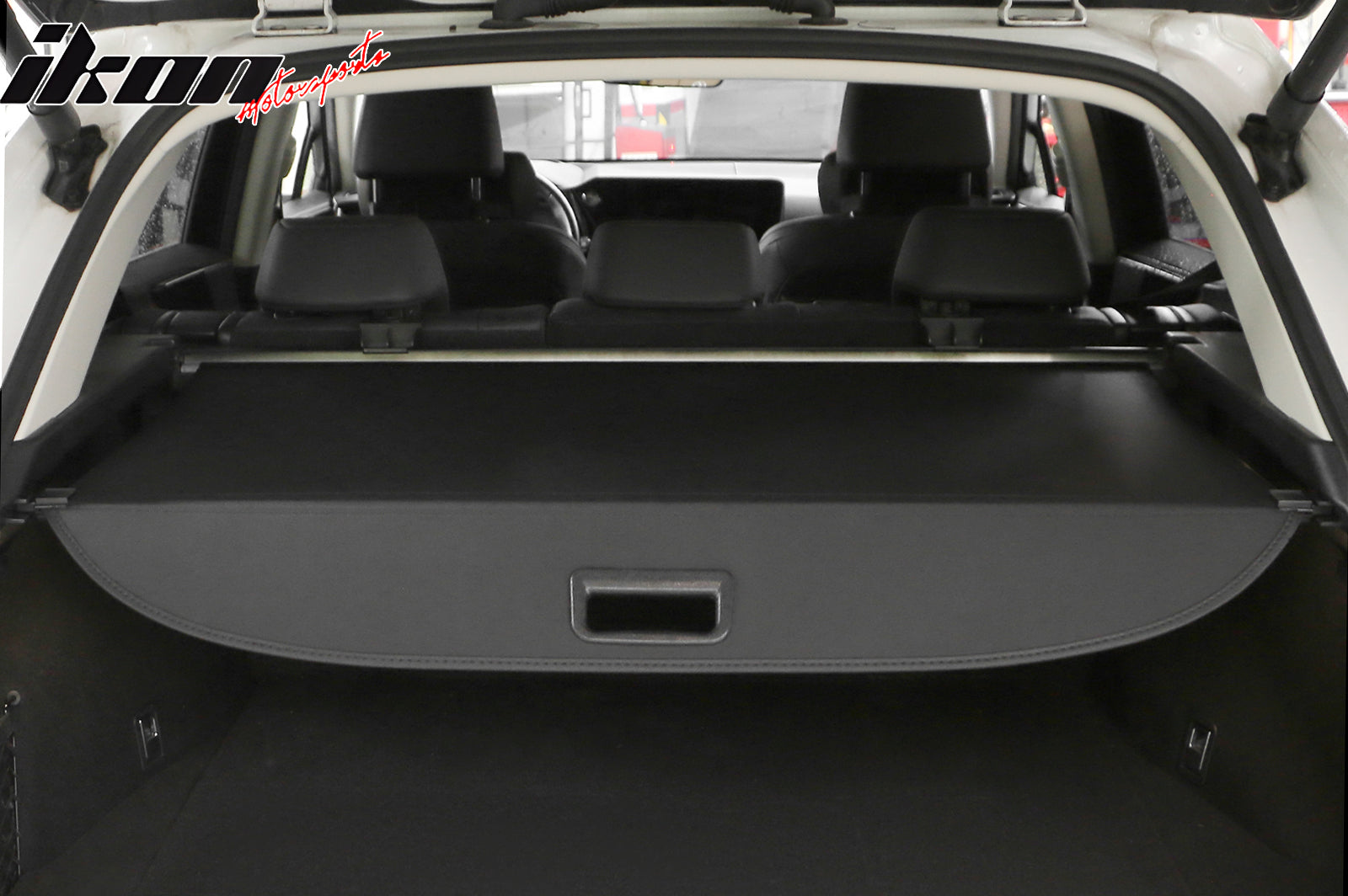 IKON MOTORSPORTS, Rear Cargo Cover Compatible With 2022-2025 Lexus NX250 NX350 NX350h NX450h+, Retractable Rear Trunk Security Cargo Cover Luggage Shade Black Canvas