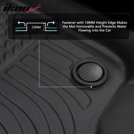 Fits 22-25 Tesla Model X 6 Seats All Weather 3D Molded Floor Mats Carpets TPE