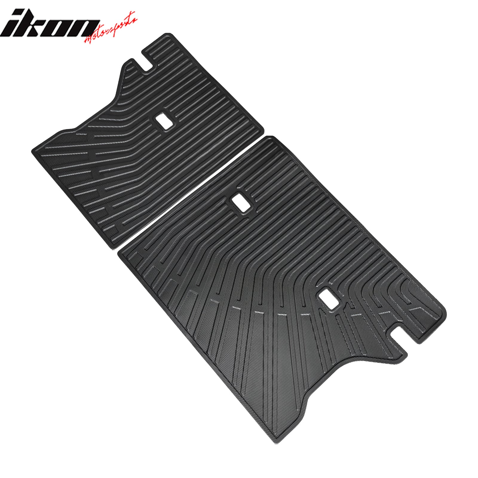 IKON MOTORSPORTS, Rear Seat Protector Backrest Cover Compatible with 2022-2026 Toyota Corolla Cross/Hybrid, Black TPE Waterproof Seat Back Liners Mat Pad Interior Accessories 2 Pieces