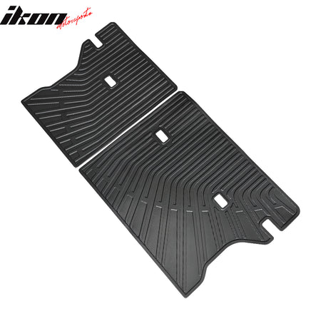 IKON MOTORSPORTS, Rear Seat Protector Backrest Cover Compatible with 2022-2026 Toyota Corolla Cross/Hybrid, Black TPE Waterproof Seat Back Liners Mat Pad Interior Accessories 2 Pieces