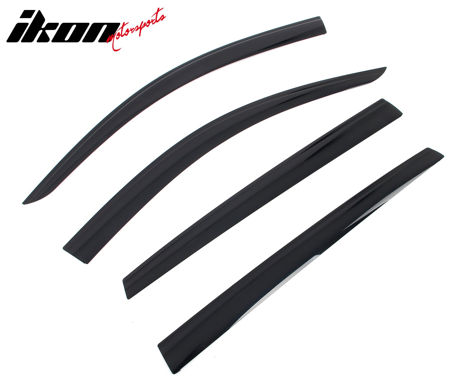 IKON MOTORSPORTS Tape on Low Profile Window Visors, Compatible with 2022-2025 Acura MDX, Acrylic Smoke/Tinted Rain Guards, Side Window Wind Deflectors 4PCS