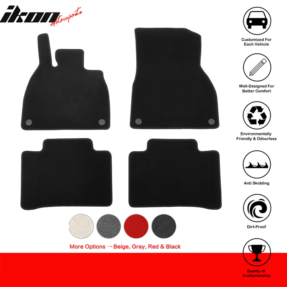2022-2025 Benz EQS Sedan V297 OE Style Black Floor Mats Nylon 4PCS