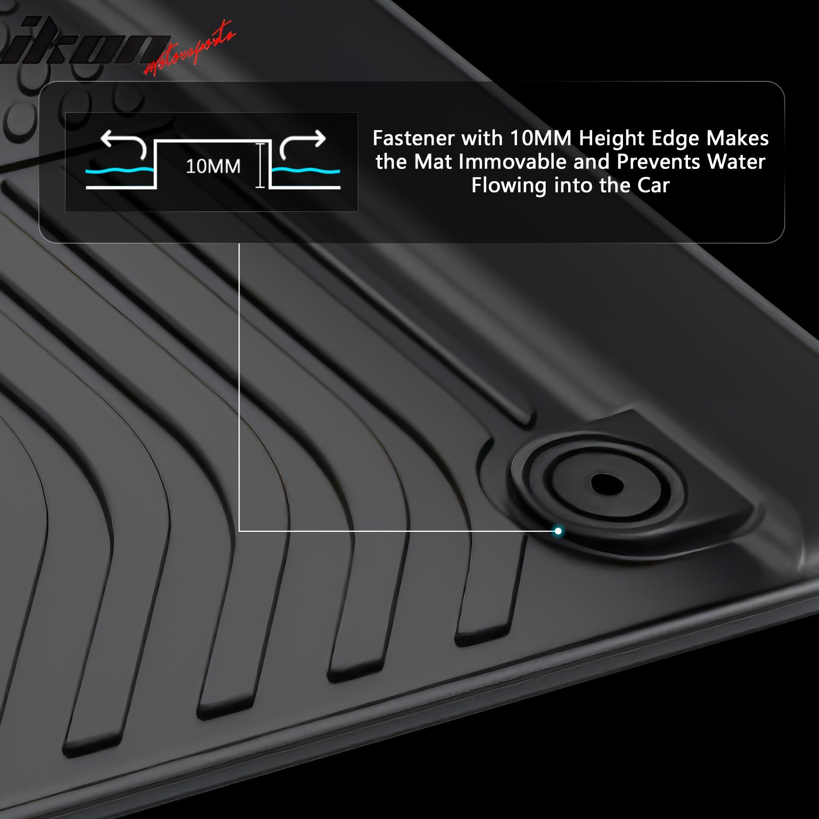 Fits 22-25 GMC Hummer EV Pickup Floor Mats TPE All Weather 3D Carpets Liner 3PC