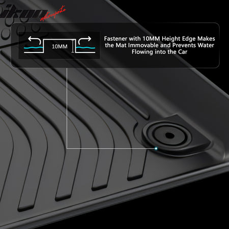 Fits 22-25 GMC Hummer EV Pickup Floor Mats TPE All Weather 3D Carpets Liner 3PC