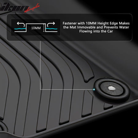 Fits 22-25 Jeep Grand Cherokee Floor Mats TPE Carpets 3D All Weather Boot Liner