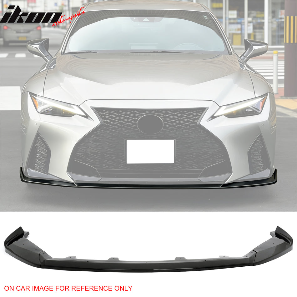 2022-2025 Lexus IS500 F Sport Ikon Style Front Lip Gloss Black PP 3PCS