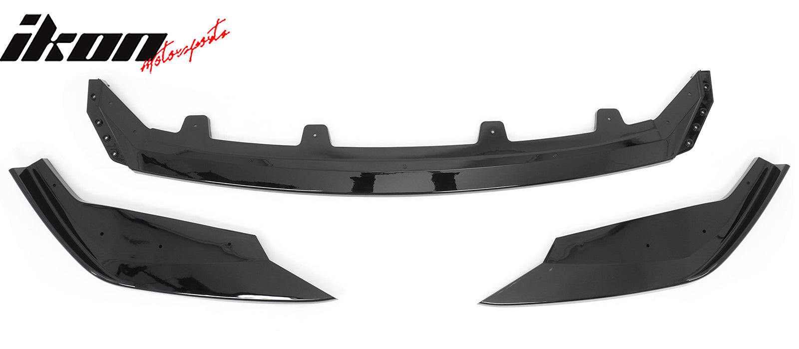 Fits 22-25 Lexus IS500 F Sport Ikon Style Front Bumper Lip Gloss Black PP 3PCS