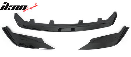 Fits 22-25 Lexus IS500 F Sport Ikon Style Front Bumper Lip Gloss Black PP 3PCS