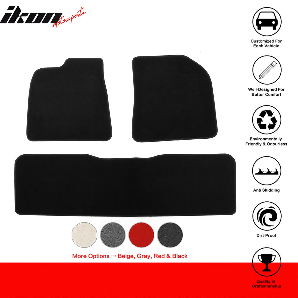 2022-2025 Lucid Air OE Style Black Floor Mats Carpets Nylon 3PCS