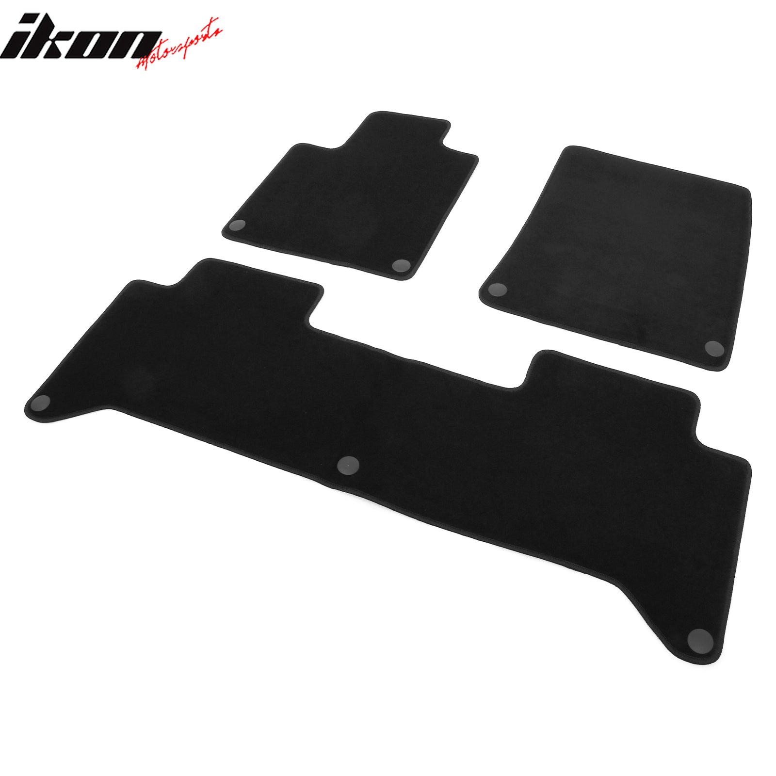 Fits 22-25 Rivian R1T Anti-Slip First Second Row Floor Mats Carpets Nylon 3PCS