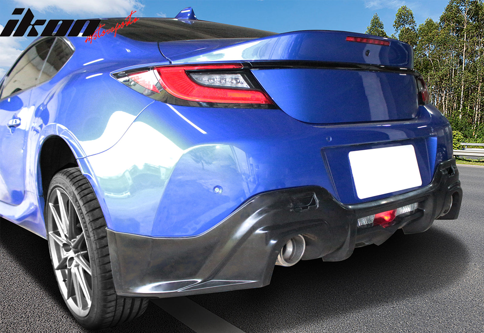 Fits 22-25 Subaru BRZ PU Front Lip& Rear Diffuser& Side Skirts Winglets Body Kit