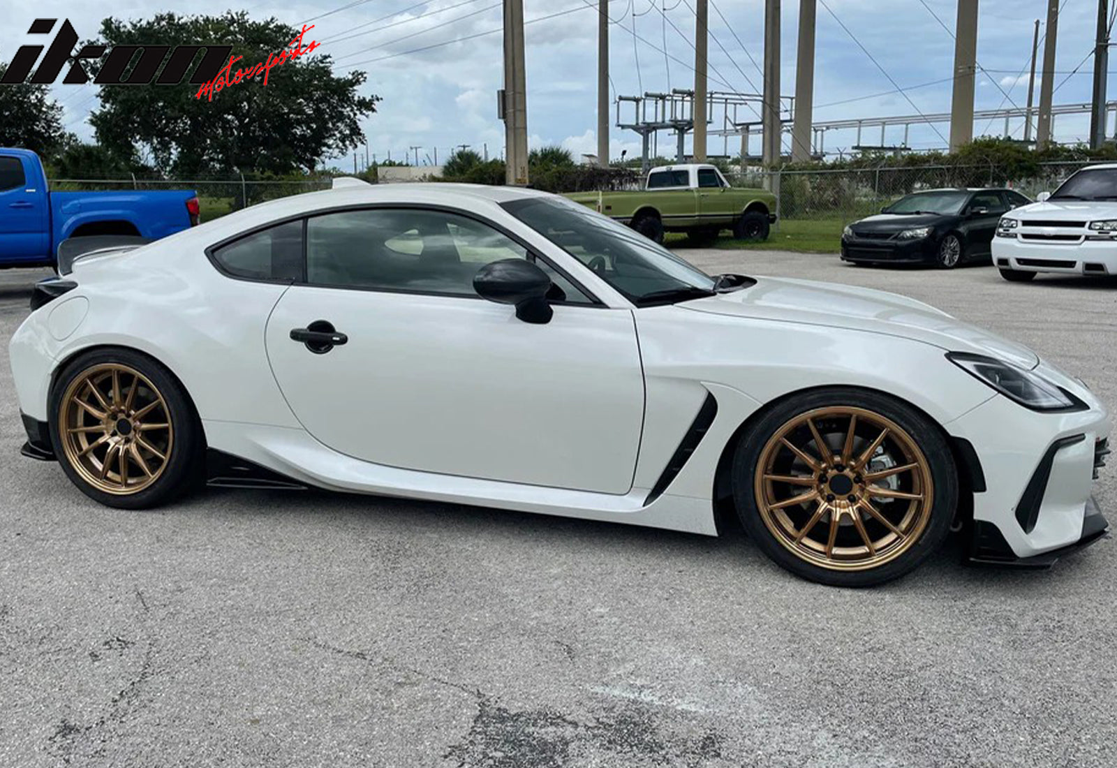 Fits 22-25 Subaru BRZ PU Front Lip& Rear Diffuser& Side Skirts Winglets Body Kit