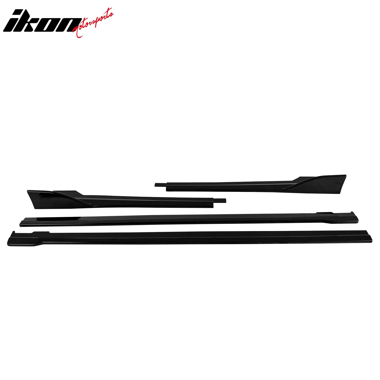 Fits 22-25 Subaru WRX Front Bumper Lip + Side Skirts + Rear Aprons Gloss Black