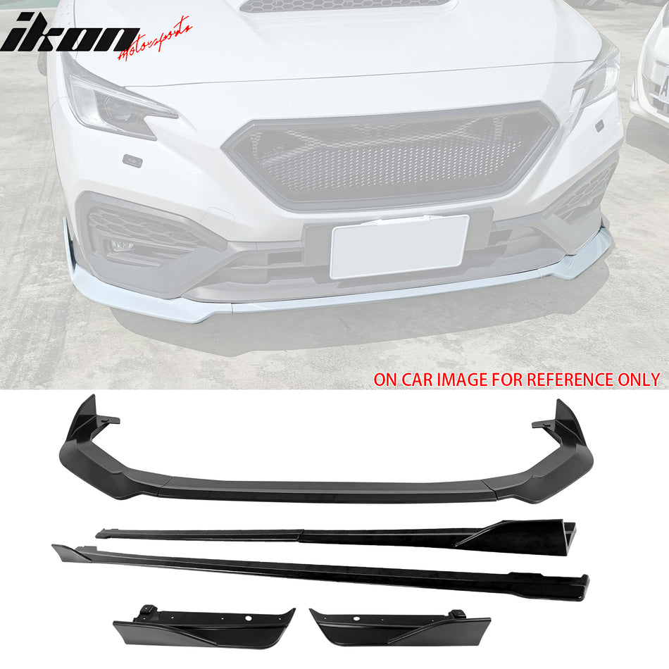 2022-2025 Subaru WRX D Matte Black Front Rear Bumper Lip Corner Aprons