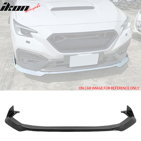 IKON MOTORSPORTS Front Bumper Lip Side Skirts Rear Aprons, Compatible with 2022-2025 Subaru WRX (Base, Limited, Premium, GT), D Style Matte Black ABS Air Dam Chin Spoiler Protector Splitter