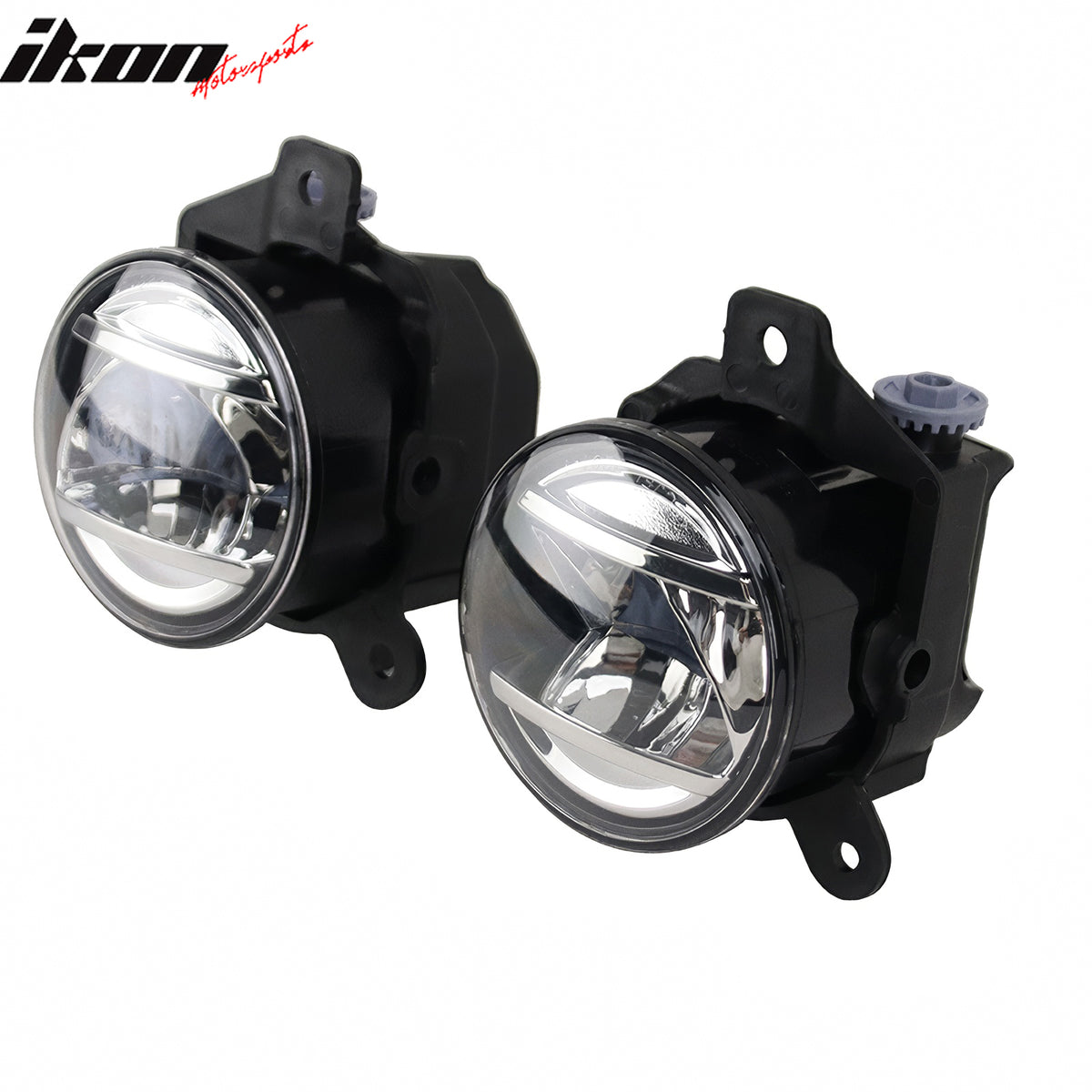 IKON MOTORSPORTS Fog Lights, Compatible with 2022-2025 Subaru WRX VB, Clear Lens W/Black Housing Front Bumper Driving Fog Lamp with Brackets, Pair