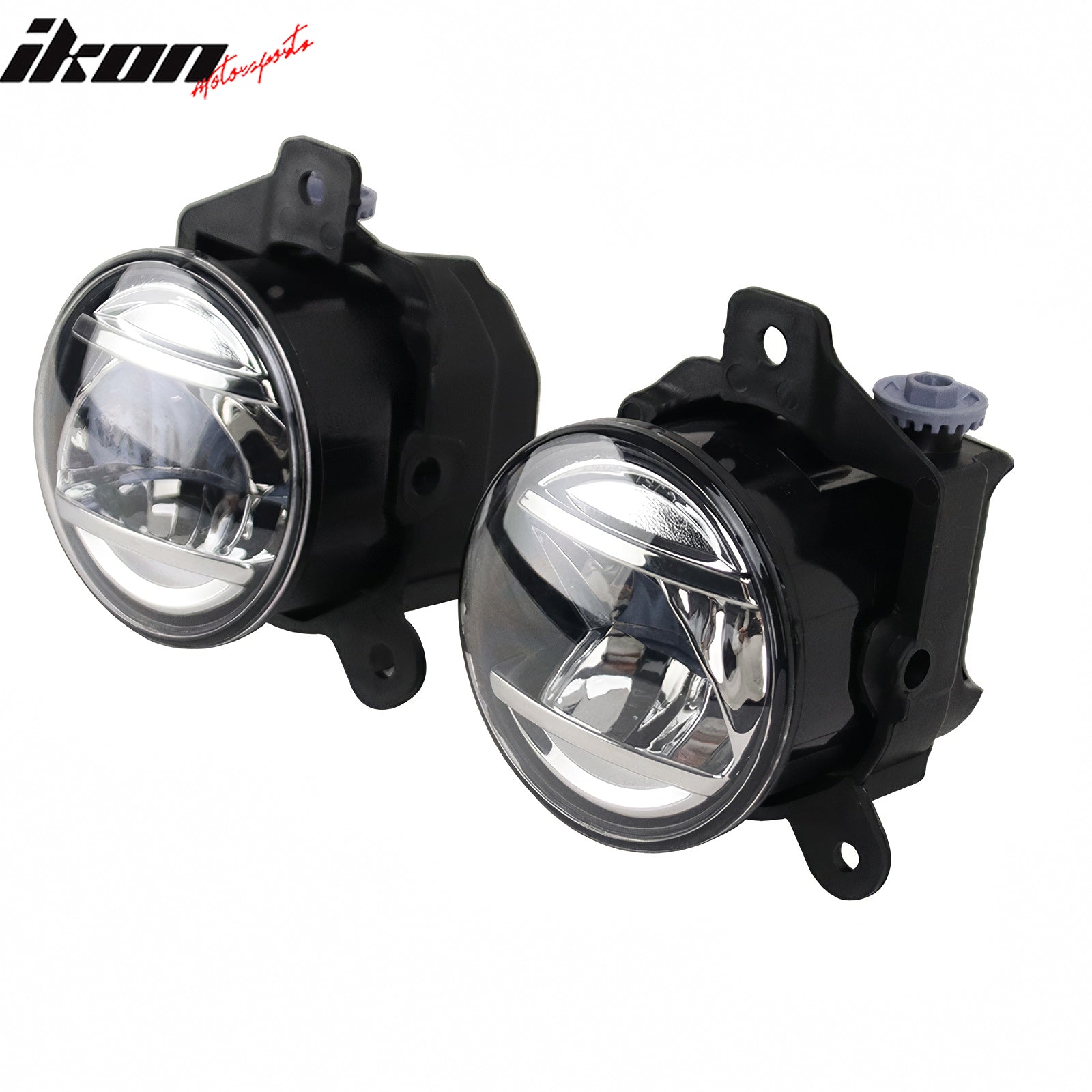 IKON MOTORSPORTS Fog Lights, Compatible with 2022-2025 Subaru WRX VB, Clear Lens W/Black Housing Front Bumper Driving Fog Lamp with Brackets, Pair
