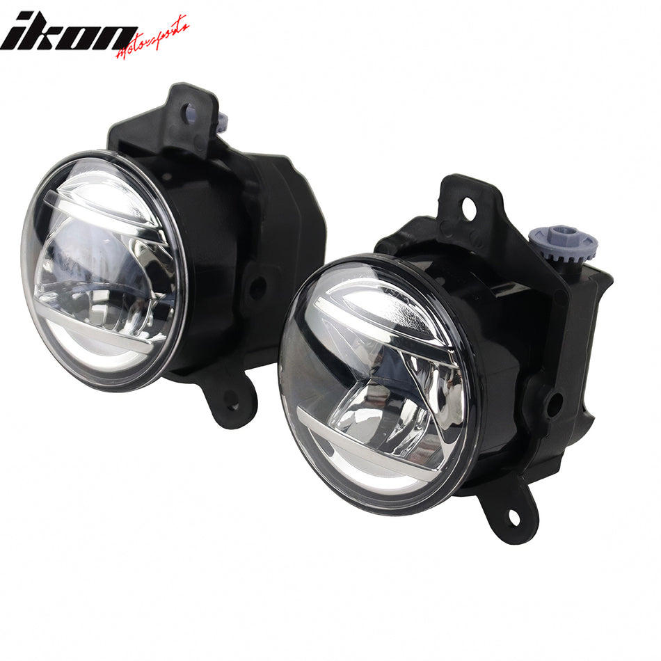 IKON MOTORSPORTS Fog Lights, Compatible with 2022-2025 Subaru WRX VB, Clear Lens W/Black Housing Front Bumper Driving Fog Lamp with Brackets, Pair