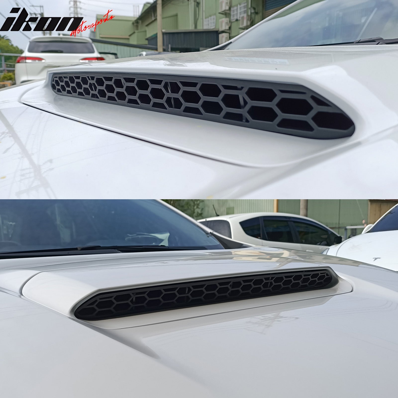 Fits 22-26 Subaru WRX VB DTO Style Hood Scoop Mesh Grille Insert PP Matte Black
