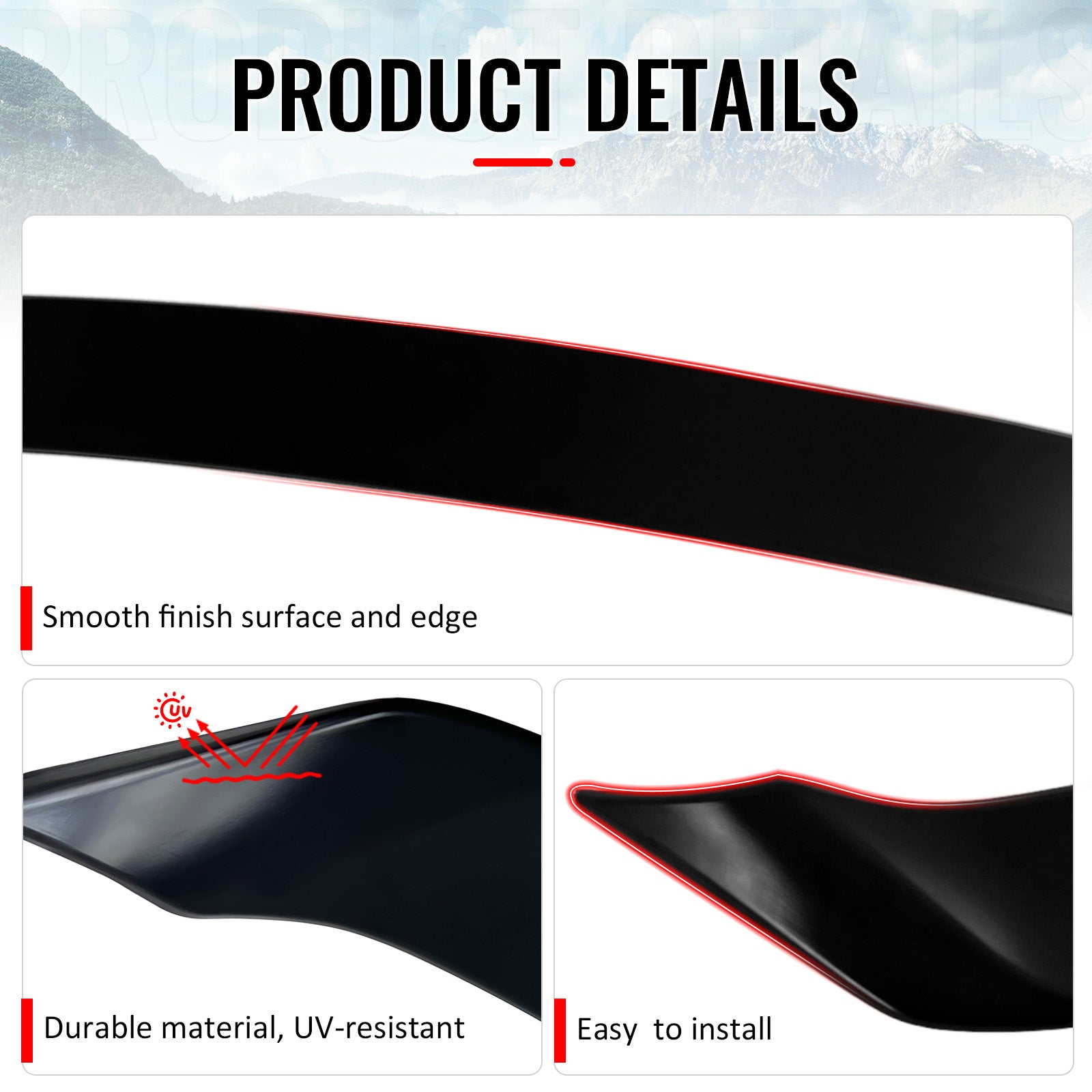 Fits 2022-2026 Subaru WRX VB DTO Style Rear Trunk Spoiler Wing ABS Primer Black
