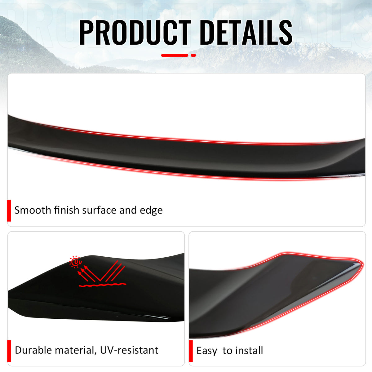 Fits 2022-2026 Subaru WRX VB DTO Style Rear Trunk Spoiler Wing ABS Gloss Black