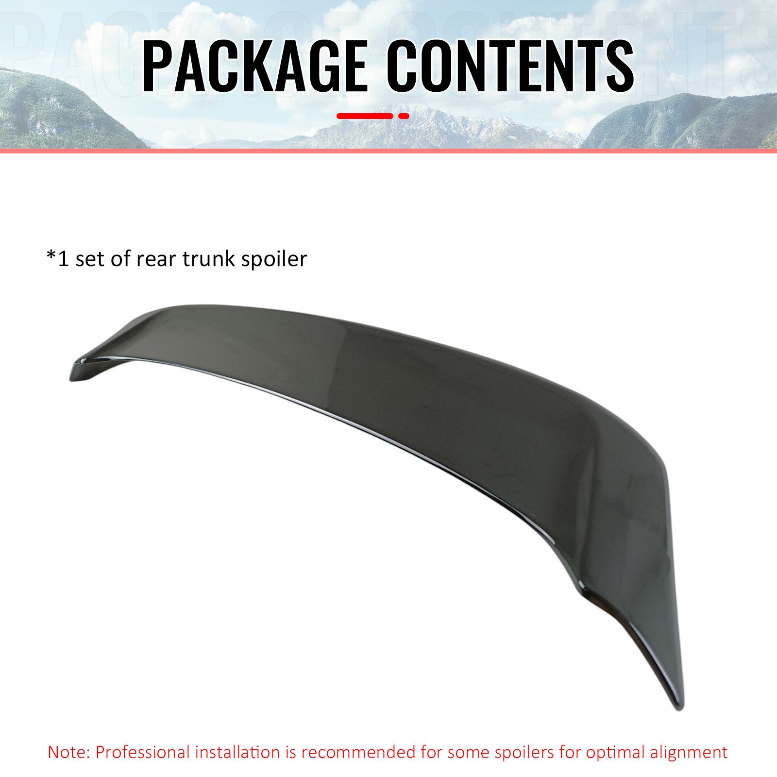 Fits 2022-2026 Subaru WRX VB DTO Style Rear Trunk Spoiler Wing ABS Gloss Black