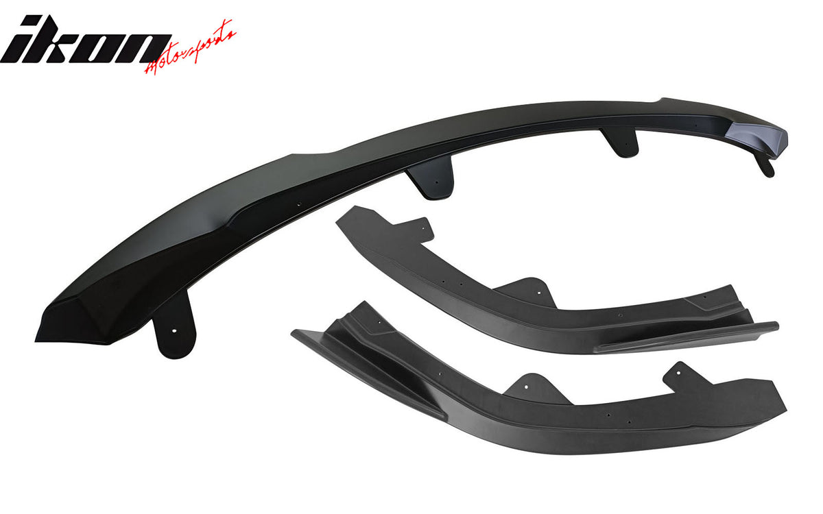 Fits 22-25 Toyota Corolla Auris E210 Hatchback 3PCS Front Bumper Lip Matte Black